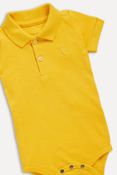 NOVO BODY POLO RSV MINI BB PIQUET CLASSICO AMARELO OLIMPIADAS