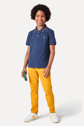 NOVO POLO RESERVA MINI 3 FRISOS MARINHO