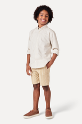 NOVO CAMISA RSV MINI ML OXFORD COLOR KHAKI