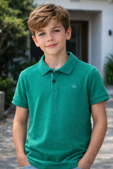 POLO OGOCHI INF MC SLIM ESSENCIAL VERDE FLORESTA 5232