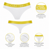 CALCINHA TANGA CKJ FEM COTTON REVEILLON AMARELO