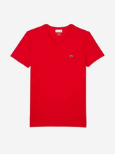 CAMISETA MASC MC GOLA V LACOSTE VERMELHO