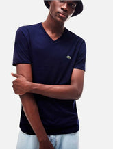 CAMISETA MASC MC GOLA V LACOSTE 166 MARINHO