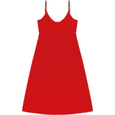 VESTIDO MIDI VISC ALCA AJUST C DET GL V VERMELHO