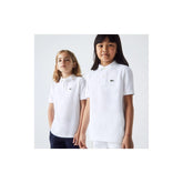 POLO MASC KIDS MC LACOSTE 001 BRANCO