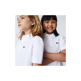 POLO MASC KIDS MC LACOSTE 001 BRANCO