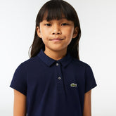 POLO LACOSTE KIDS MC FEM BASICA 166 MARI MARINHO