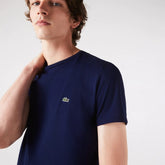 CAMISETA MC MASC BASICA LACOSTE 166 MARINHO
