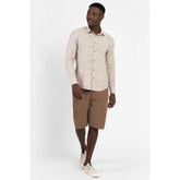 CAMISA ARAMIS ML SLIM FLAME LISTRADA CAQ CAQUI