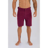 BERMUDA RESERVA MASC SARJA NATURAL COLOR VINHO