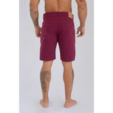 BERMUDA RESERVA MASC SARJA NATURAL COLOR VINHO