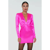 VESTIDO JUSTO PARTY GATA BAKANA HYPER PI ROSA PINK