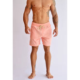 SHORT LINHO MASC LISO SALMAO