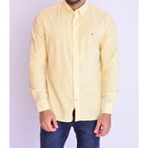 CAMISA TOMMY MAS 1985 FLEX OXFORD STRIPE AMARELO