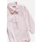 CAMISA MACAQUINHO RESERVA MINI BB ML OXF ROSA CLARO