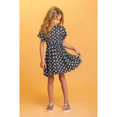 VESTIDO MC GL RED ELAST COS TEC EST FLOR PRETO