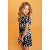 VESTIDO MC GL RED ELAST COS TEC EST FLOR PRETO