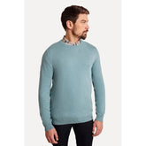 CASACO TRICOT RESERVA MASC BASICO GOLA C AZUL MINERAL