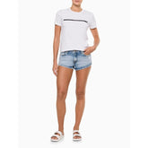 SHORTS CKJ FEM JEANS MICRO NINI 5 POCKET AZUL MEDIO