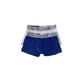 KIT 2 CUECAS CKJ MASC TRUNK INFANTIL BRA BRANCO/AZUL ROYAL