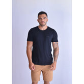 CAMISETA MC ELASTANO MASC BRENDON PRETO