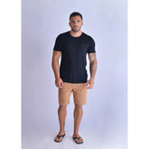 CAMISETA MC ELASTANO MASC BRENDON PRETO