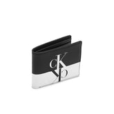 CARTEIRA CKJ MASC DE COURO LOGO INVERSE PRETO