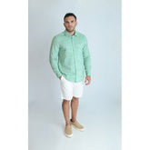 CAMISA ARAMIS ML SLIM OXFORD FLAME LISO CACTO