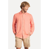 CAMISA MASC ML LINHO SIMPLES CORAL CORAL