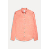 CAMISA MASC ML LINHO SIMPLES CORAL CORAL