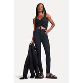 CALCA FEM JEANS SKINNY SIMPLES PRETO