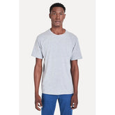 CAMISETA MC MASC SIMPLES CINZA MESCLA