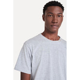 CAMISETA MC MASC SIMPLES CINZA MESCLA