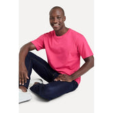 CAMISETA MC MASC SIMPLES ROSA PINK