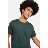 CAMISETA MC MASC SIMPLES VERDE ESCURO