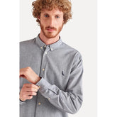 CAMISA RESERVA MASC ML PF OXFORD COLLOR MARINHO