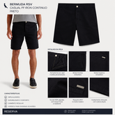 BERMUDA RSV CASUAL PF IRON CONTINUO PRETO