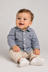 CAMISA RESERVA BB MINI OXFORD ML PRETO PRETO