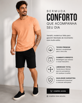 BERMUDA MAS CHINO COLOR NOVA ESSENCIAL PRETO