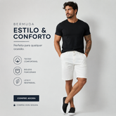 BERMUDA MAS CHINO COLOR NOVA ESSENCIAL OFF WHITE