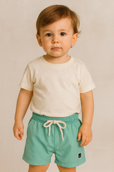 SHORT TACTEL MASC KIDS LISO VERDE ESMERALDA
