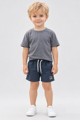 SHORT TACTEL MASC KIDS LISO CINZA ESCURO