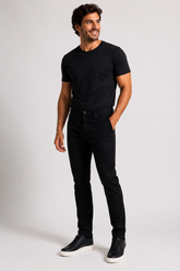 NOVO CALCA JEANS SKINNY BLACK BLACK PRETO