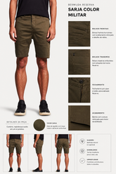 NOVO BERMUDA RESERVA SARJA COLOR MILITAR