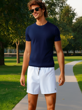 SHORT TACTEL MASC LISO JAIAL BRANCO/CINZA