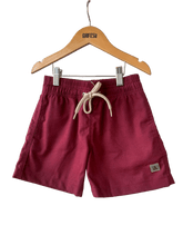 NOVO SHORT LINHO MASC KIDS LISO BORDO