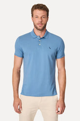 POLO RESERVA MASC MC PIQUET CLASSICA AZUL JEANS