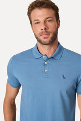 POLO RESERVA MASC MC PIQUET CLASSICA AZUL JEANS
