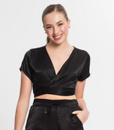 BLUSA JUV MC CURTA TRANSP VISCOPOLY GLOW PRETO