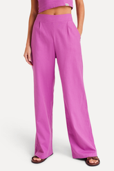 CALCA FEM PANTALONA LINHOSA SIMPLES ROXO
